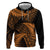 New Zealand Rugby Pacific Personalised Hoodie All Gold Maori Pasifika Fern Pattern