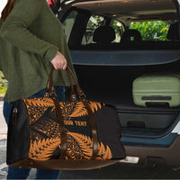 New Zealand Rugby Pacific Personalised Travel Bag All Gold Maori Pasifika Fern Pattern LT9 - Polynesian Pride