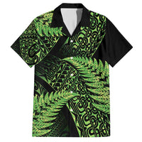 New Zealand Rugby Pacific Personalised Family Matching Long Sleeve Bodycon Dress and Hawaiian Shirt All Lime Maori Pasifika Fern Pattern LT9 Dad's Shirt - Short Sleeve Lime - Polynesian Pride