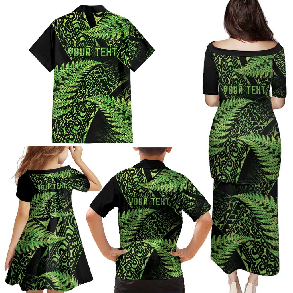 New Zealand Rugby Pacific Personalised Family Matching Puletasi and Hawaiian Shirt All Lime Maori Pasifika Fern Pattern LT9 - Polynesian Pride