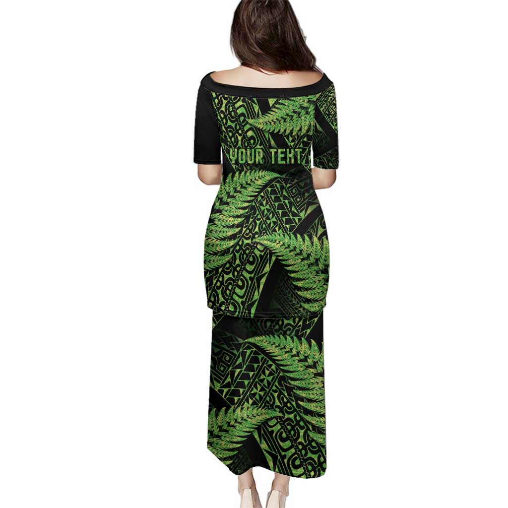 New Zealand Rugby Pacific Personalised Family Matching Puletasi and Hawaiian Shirt All Lime Maori Pasifika Fern Pattern LT9 - Polynesian Pride