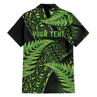 New Zealand Rugby Pacific Personalised Family Matching Tank Maxi Dress and Hawaiian Shirt All Lime Maori Pasifika Fern Pattern LT9 - Polynesian Pride