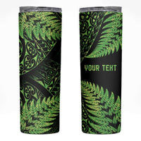 New Zealand Rugby Pacific Personalised Skinny Tumbler All Lime Maori Pasifika Fern Pattern LT9 Lime - Polynesian Pride