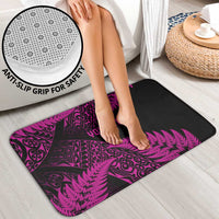 New Zealand Rugby Pacific Personalised Bathroom Set All Pink Maori Pasifika Fern Pattern - Polynesian Pride
