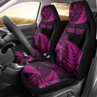 New Zealand Rugby Pacific Personalised Car Seat Cover All Pink Maori Pasifika Fern Pattern LT9 - Polynesian Pride