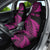 New Zealand Rugby Pacific Personalised Car Seat Cover All Pink Maori Pasifika Fern Pattern