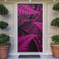 New Zealand Rugby Pacific Personalised Door Cover All Pink Maori Pasifika Fern Pattern LT9 Pink - Polynesian Pride
