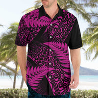 New Zealand Rugby Pacific Personalised Hawaiian Shirt All Pink Maori Pasifika Fern Pattern LT9 - Polynesian Pride