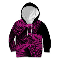 New Zealand Rugby Pacific Personalised Kid Hoodie All Pink Maori Pasifika Fern Pattern LT9 Hoodie Pink - Polynesian Pride