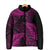 New Zealand Rugby Pacific Personalised Padded Jacket All Pink Maori Pasifika Fern Pattern - Polynesian Pride