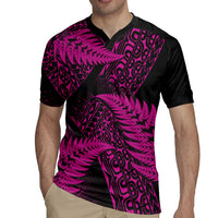 New Zealand Rugby Pacific Personalised Rugby Jersey All Pink Maori Pasifika Fern Pattern LT9 - Polynesian Pride