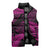 New Zealand Rugby Pacific Personalised Sleeveless Puffer Jacket All Pink Maori Pasifika Fern Pattern - Polynesian Pride