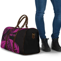 New Zealand Rugby Pacific Personalised Travel Bag All Pink Maori Pasifika Fern Pattern LT9 - Polynesian Pride