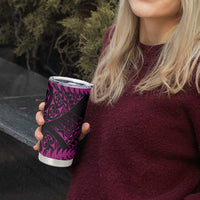 New Zealand Rugby Pacific Personalised Tumbler Cup All Pink Maori Pasifika Fern Pattern LT9 - Polynesian Pride