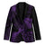 New Zealand Rugby Pacific Personalised Blazer All Purple Maori Pasifika Fern Pattern - Polynesian Pride