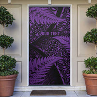 New Zealand Rugby Pacific Personalised Door Cover All Purple Maori Pasifika Fern Pattern LT9 Purple - Polynesian Pride