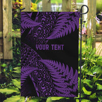 New Zealand Rugby Pacific Personalised Garden Flag All Purple Maori Pasifika Fern Pattern LT9 Garden Flag Purple - Polynesian Pride