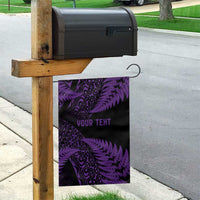 New Zealand Rugby Pacific Personalised Garden Flag All Purple Maori Pasifika Fern Pattern LT9 - Polynesian Pride