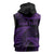 New Zealand Rugby Pacific Personalised Sleeveless Zip Hoodie All Purple Maori Pasifika Fern Pattern - Polynesian Pride