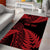 New Zealand Rugby Pacific Personalised Area Rug All Red Maori Pasifika Fern Pattern