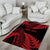 New Zealand Rugby Pacific Personalised Area Rug All Red Maori Pasifika Fern Pattern