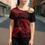 New Zealand Rugby Pacific Personalised Cross Shoulder Shirt All Red Maori Pasifika Fern Pattern - Polynesian Pride