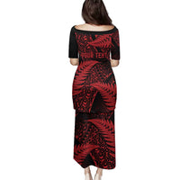 New Zealand Rugby Pacific Personalised Family Matching Puletasi and Hawaiian Shirt All Red Maori Pasifika Fern Pattern LT9 - Polynesian Pride