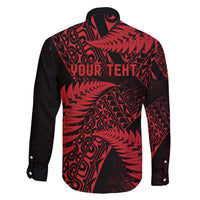 New Zealand Rugby Pacific Personalised Family Matching Tank Maxi Dress and Hawaiian Shirt All Red Maori Pasifika Fern Pattern LT9 - Polynesian Pride