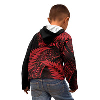 New Zealand Rugby Pacific Personalised Kid Hoodie All Red Maori Pasifika Fern Pattern LT9 - Polynesian Pride