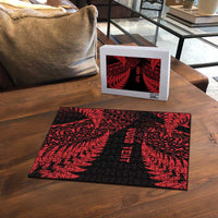 New Zealand Rugby Pacific Personalised Puzzle All Red Maori Pasifika Fern Pattern - Polynesian Pride