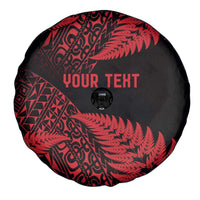 New Zealand Rugby Pacific Personalised Spare Tire Cover All Red Maori Pasifika Fern Pattern LT9 - Polynesian Pride