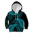 New Zealand Rugby Pacific Personalised Kid Hoodie All Turquoise Maori Pasifika Fern Pattern