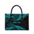 New Zealand Rugby Pacific Personalised Leather Bag All Turquoise Maori Pasifika Fern Pattern - Polynesian Pride