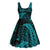 New Zealand Rugby Pacific Personalised Midi Dress All Turquoise Maori Pasifika Fern Pattern - Polynesian Pride