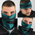 New Zealand Rugby Pacific Personalised Neck Gaiter All Turquoise Maori Pasifika Fern Pattern - Polynesian Pride