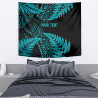 New Zealand Rugby Pacific Personalised Tapestry All Turquoise Maori Pasifika Fern Pattern LT9 - Polynesian Pride