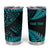 New Zealand Rugby Pacific Personalised Tumbler Cup All Turquoise Maori Pasifika Fern Pattern