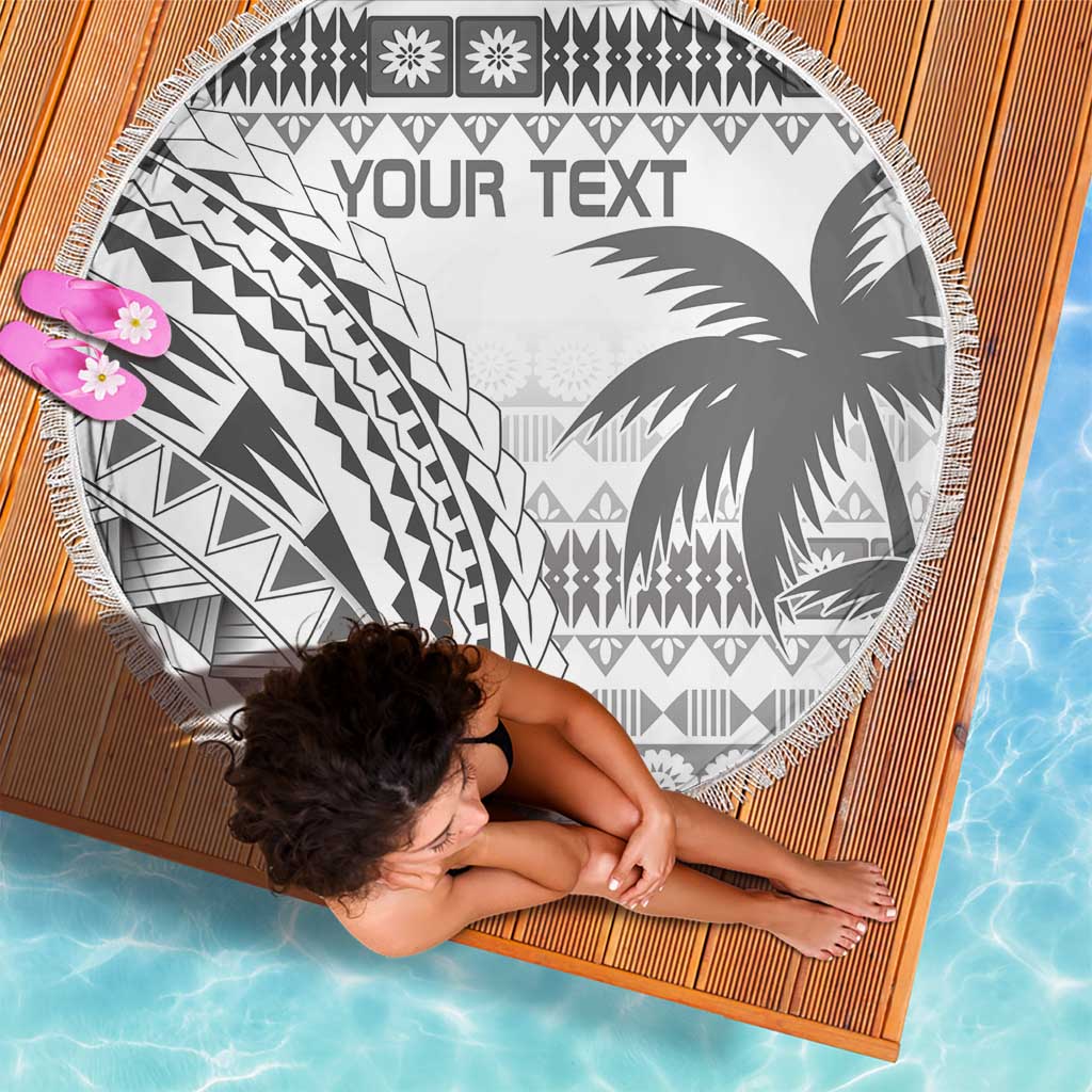Custom Fiji Rugby Beach Blanket Polynesian Fijian Masi Palm Tree LT9 - Polynesian Pride