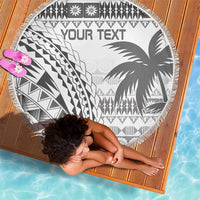 Custom Fiji Rugby Beach Blanket Polynesian Fijian Masi Palm Tree LT9 - Polynesian Pride