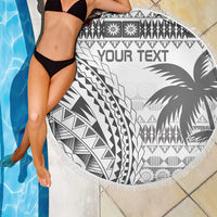 Custom Fiji Rugby Beach Blanket Polynesian Fijian Masi Palm Tree LT9 - Polynesian Pride