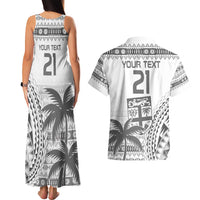 Custom Fiji Rugby Couples Matching Tank Maxi Dress and Hawaiian Shirt Polynesian Fijian Masi Palm Tree LT9 - Polynesian Pride