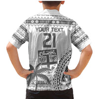 Custom Fiji Rugby Family Matching Mermaid Dress and Hawaiian Shirt Polynesian Fijian Masi Palm Tree LT9 - Polynesian Pride