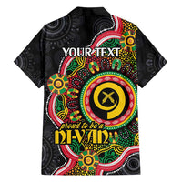 Vanuatu Personalised Family Matching Long Sleeve Bodycon Dress and Hawaiian Shirt Aboriginal Dot Paitnting LT9 - Polynesian Pride