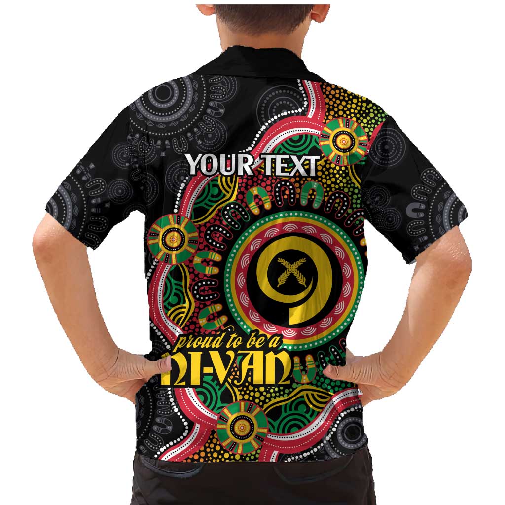 Vanuatu Personalised Family Matching Mermaid Dress and Hawaiian Shirt Aboriginal Dot Paitnting LT9 - Polynesian Pride