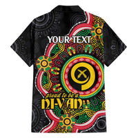 Vanuatu Personalised Family Matching Off The Shoulder Long Sleeve Dress and Hawaiian Shirt Aboriginal Dot Paitnting LT9 - Polynesian Pride