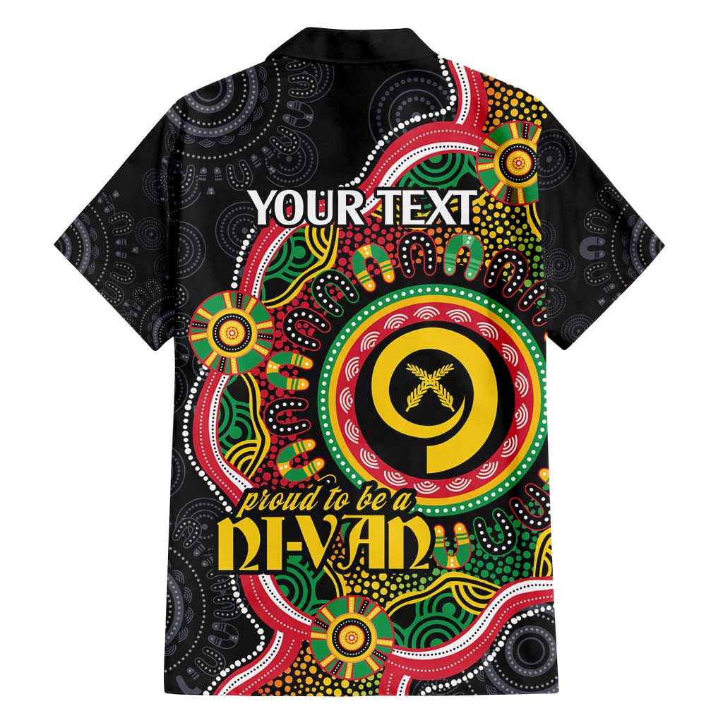Vanuatu Personalised Family Matching Off Shoulder Short Dress and Hawaiian Shirt Aboriginal Dot Paitnting LT9 - Polynesian Pride