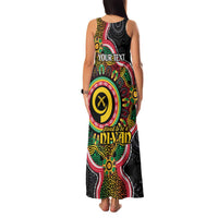 Vanuatu Personalised Family Matching Tank Maxi Dress and Hawaiian Shirt Aboriginal Dot Paitnting LT9 - Polynesian Pride