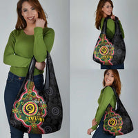 Vanuatu Personalised Grocery Bag Aboriginal Dot Paitnting - Polynesian Pride