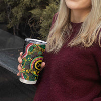 Vanuatu Personalised Tumbler Cup Aboriginal Dot Paitnting - Polynesian Pride