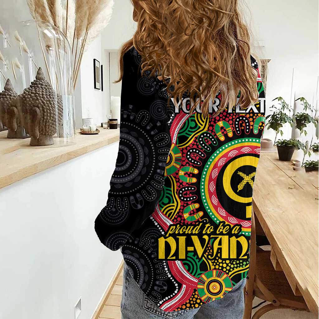 Vanuatu Personalised Women Casual Shirt Aboriginal Dot Paitnting LT9 - Polynesian Pride